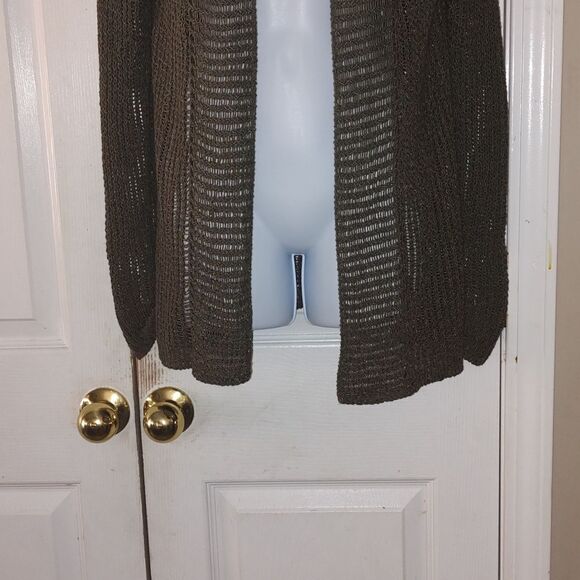 Dress Barn Olive green open front cardigan  Sz S - Picture 2 of 5